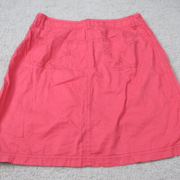 Faded Glory Skirt Womens Size 6 Red‎ Coral Pink A Line Knee Length Zip Up - Picture 3 of 4